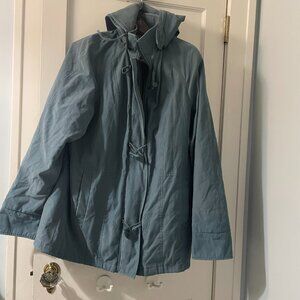 Classic Elements Jacket Womens L Blue Detachable Hood Vintage 90s